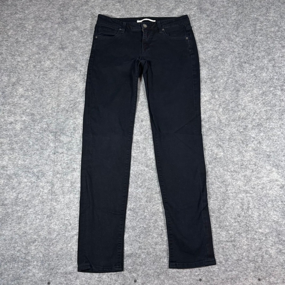 Vince Slim Leg Jeans Black Low Rise Stretch Denim Made In USA Womens Size 26